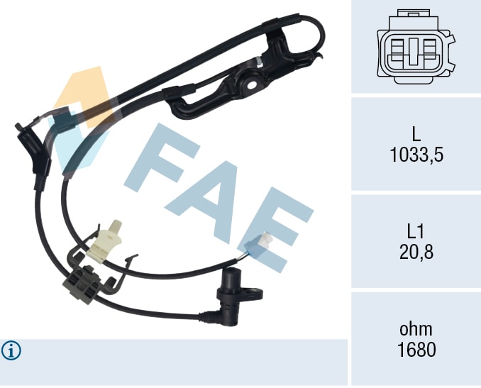 Sensor, wheel speed