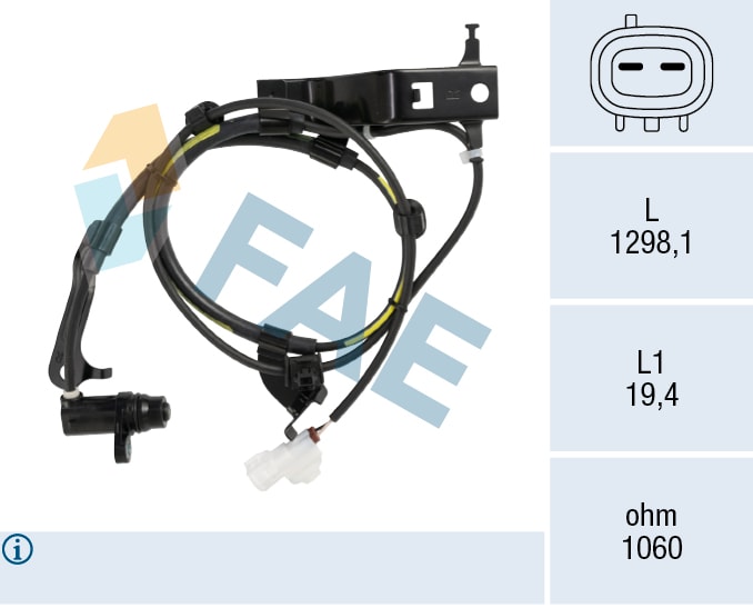 Sensor, wheel speed