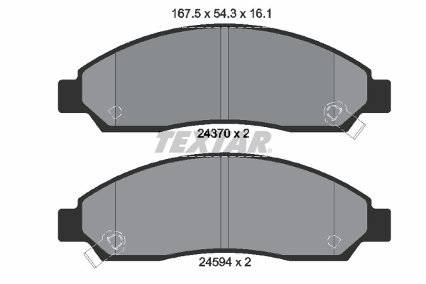 Brake pads - 2002 – 2012 Isuzu D-Max I (TFR, TFS) 2.5 DiTD 4x4 (TFS54) (74 kW / 101 HP)