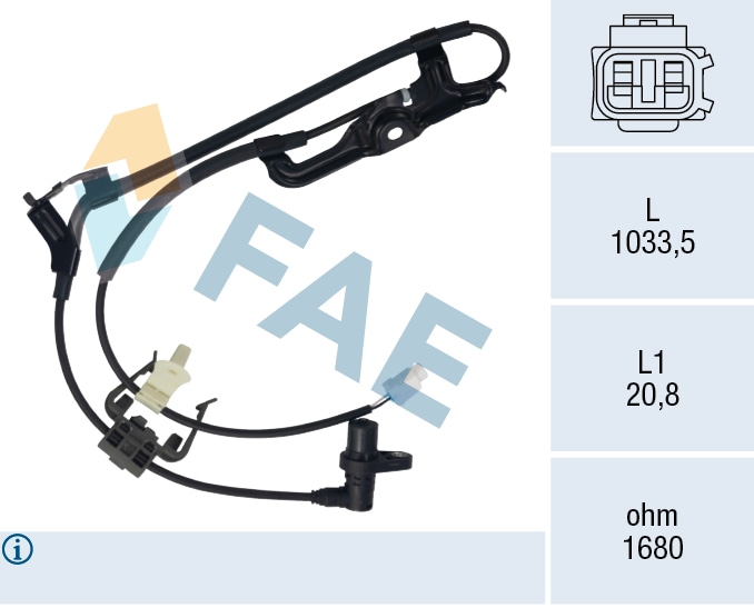 Sensor, wheel speed